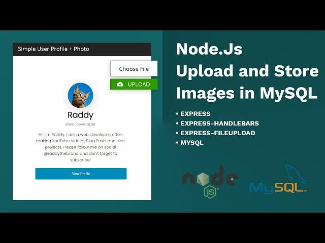 Upload and Store Images in MySQL using Node.Js, Express, Express-FileUpload & Express-Handlebars