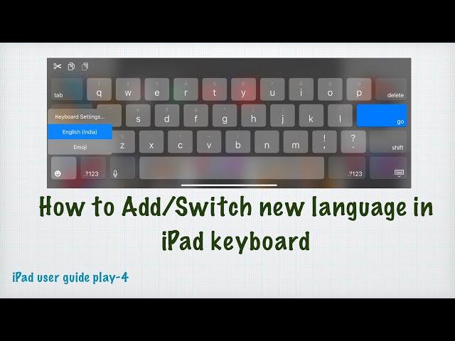 How to add/switch/change keyboard to different language on iPad