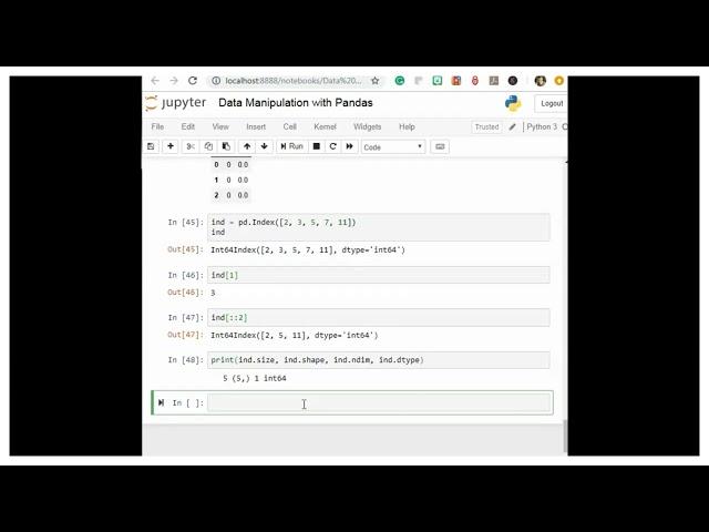 The Pandas Index Object || Python Tutorial || Pandas|| Data Science || Machine Learning