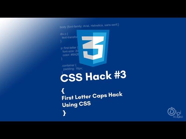 CSS Hack #3 | First Letter Caps Hack Using CSS #Shorts