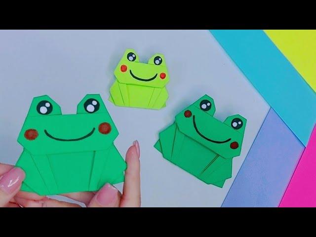 DIY|Origami paper frog|Оригами лягушка из бумаги