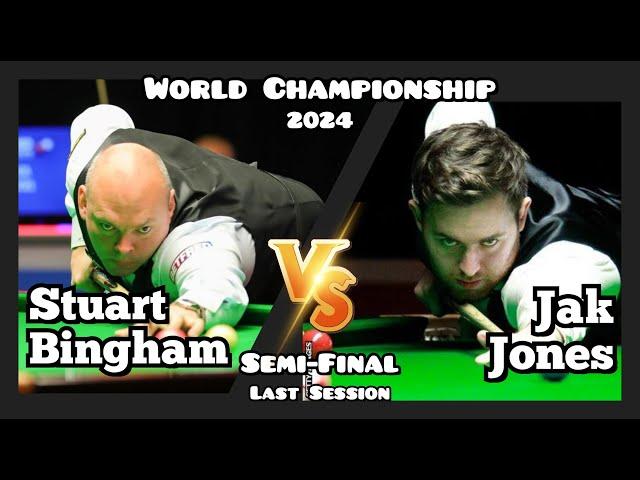 Stuart Bingham vs Jak Jones - World Championship Snooker 2024 - Semi-Final - Last Session Live