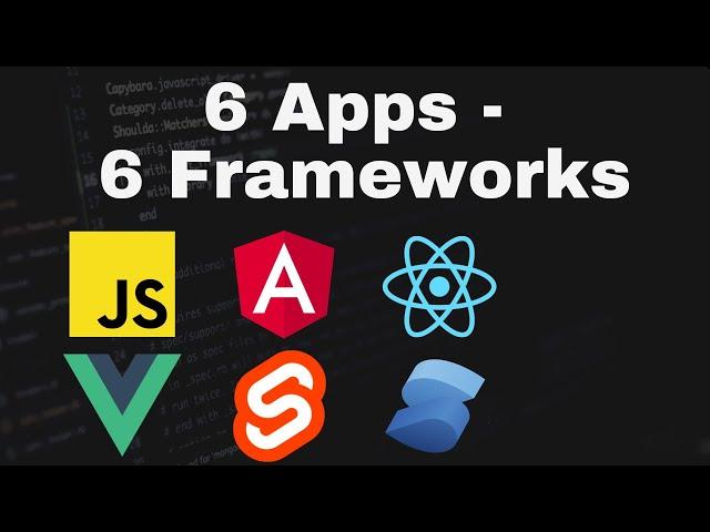 Ich habe die gleiche App 6mal programmiert | Welches JS Framework ist das Beste?