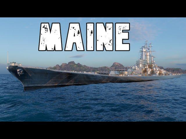 World of WarShips Maine - 5 Kills 364K Damage