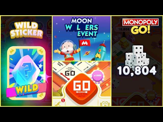 WILD STICKER- BEST USE OF FREE PARKING OF DICE️- Got 11000 Dice - MOON WALKER EVENT #monopolygo