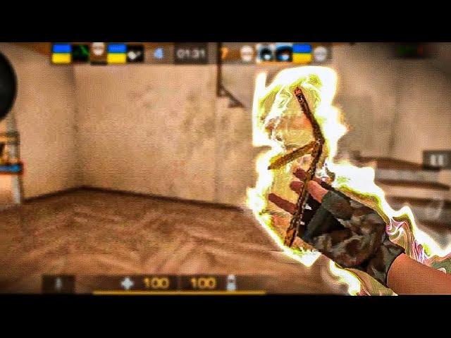 Геймплей с ножом Butterfly Legacy и Gloves Camo в Standoff 2