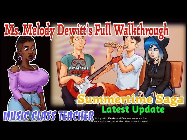 Miss Dewitt's Full Walkthrough | Summertime saga 0.20.1 | Music Class Teacher Complete Storyline