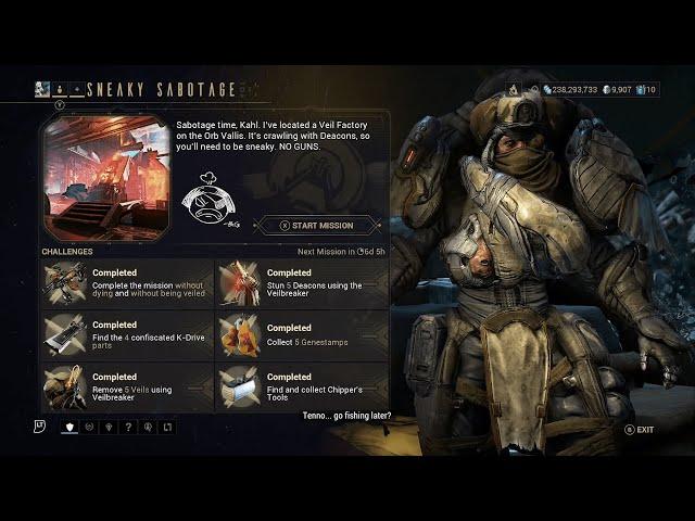 WARFRAME - Kahl Mission (Orb Vallis Veil Factory) 100% Completion One go