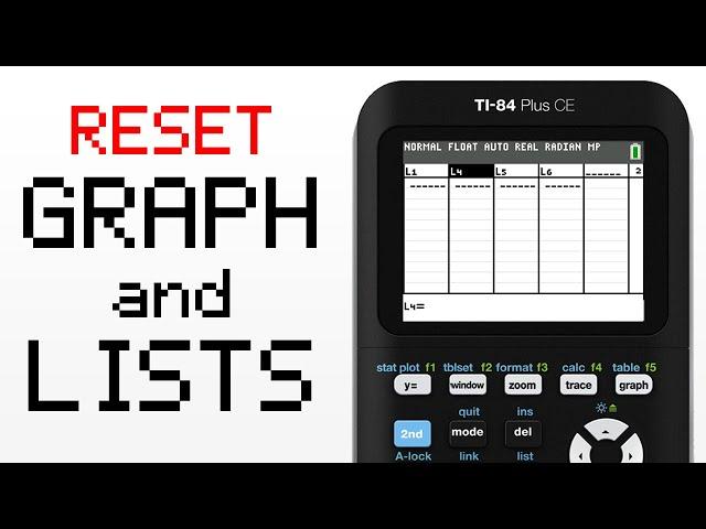 Reset Lists and Graphs on the TI-84 Plus CE