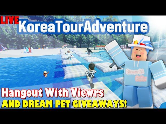 LIVE Playing Korea Tour Adventure WITH FANS!! ROBLOX HANGOUT STREAM!