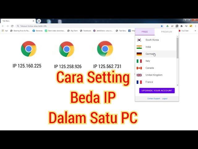 Cara Setting IP Addres Google Chrome Dalam Satu PC Komputer