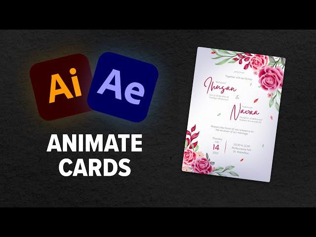 Wedding Card Animation | After Effects and Illustrator 2022