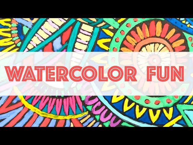 WATERCOLOR FUN PAINTING | Magical Brush Art 