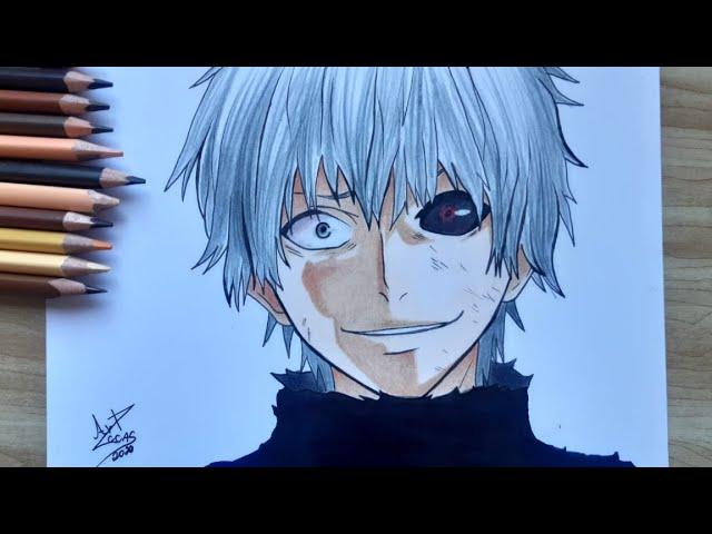 Como Desenhar o Kaneki / Tokyo Ghoul - How to draw Ken Kaneki