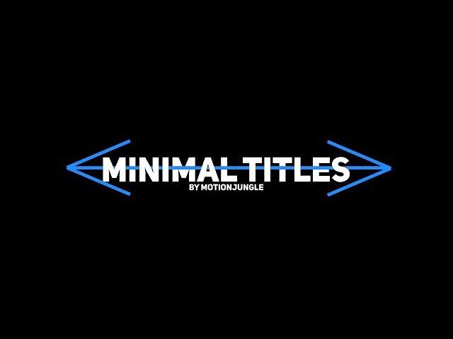 Minimal Titles Premiere Pro Templates