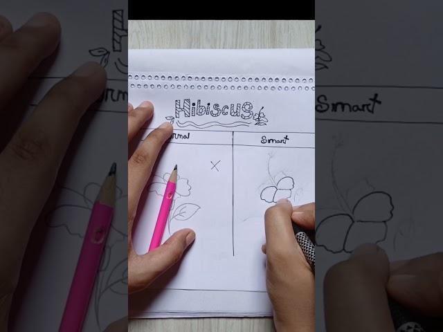 How to draw a Hibiscus flower #shorts #for you #youtube channel