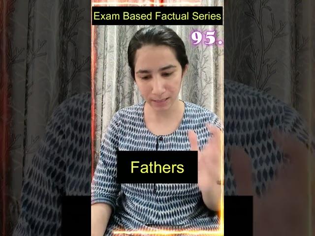 95. Father of..... Exam Based Factual Series @InculcateLearning #ugcneteducation #ugcnet Ravina