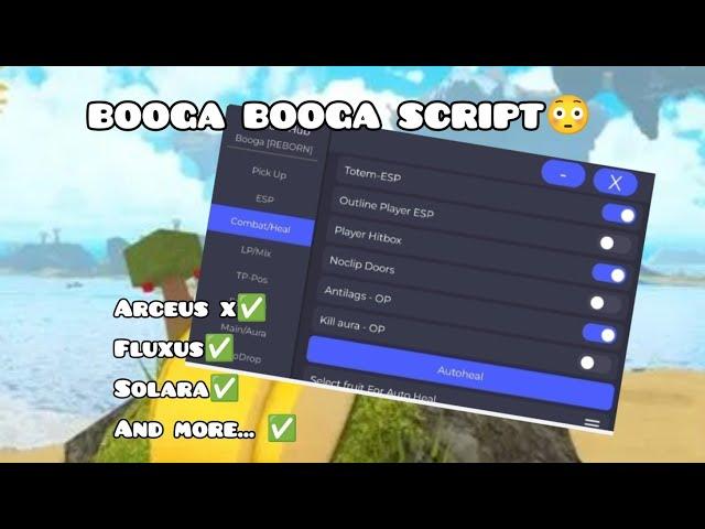 BOOGA BOOGA REBORN SCRIPT| Kill aura, esp, pick up, troll, clicker, and more...