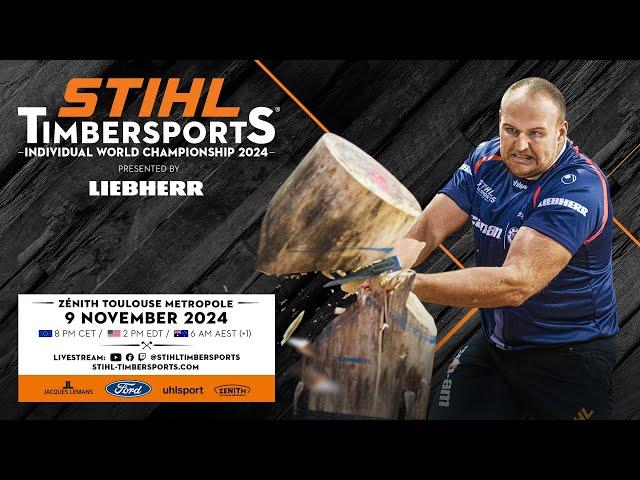 STIHL TIMBERSPORTS® Einzel-Weltmeisterschaft 2024 / (german commentary)