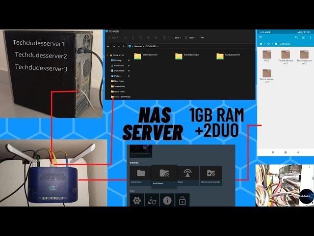 how to build NAS server in 1gb ram + 2 duo Old PC Tamil