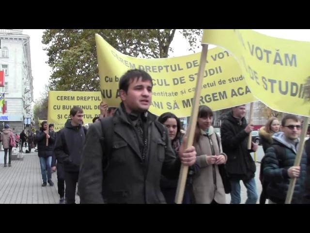 Protestul studenților: Vrem să votăm, unde învățăm!