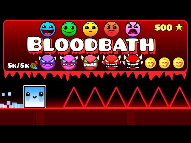 Bloodbath Каждой Сложности в Geometry Dash