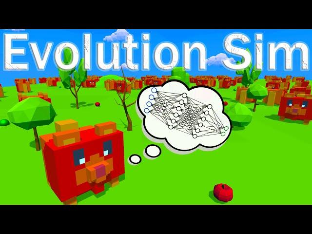 Evolution Simulator with Neural Networks in Unity!