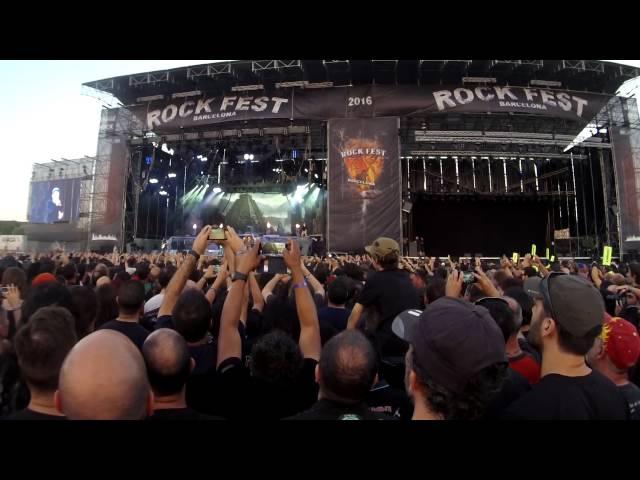 Iron Maiden @ Rockfest 2016 - BCN HD Sound Zoom Q4 Camera