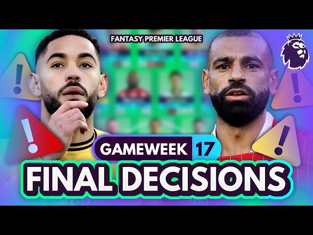 FPL GW17 FINAL DECISIONS!  Cunha Suspension Update, Chip Strategy & MORE!  | Gameweek 17 Roundup