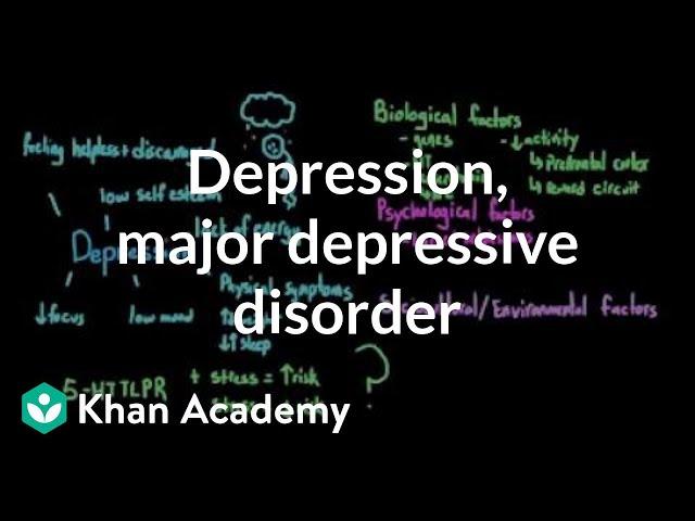 Depression and major depressive disorder | Behavior | MCAT | Khan Academy
