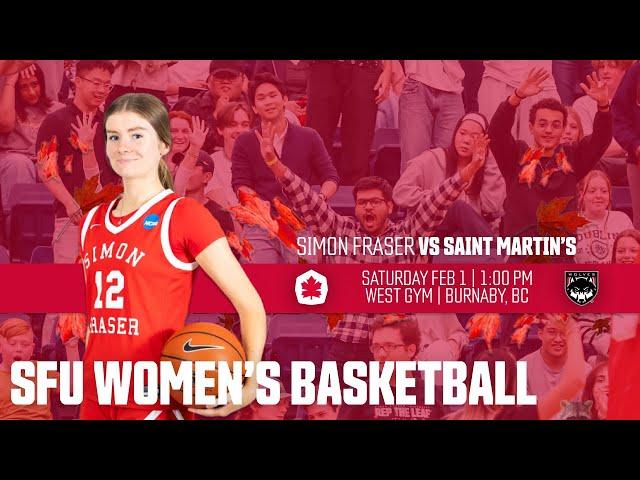 SFU Women's Basketball: Red Leafs vs Saint Martin's - February 1st, 2025