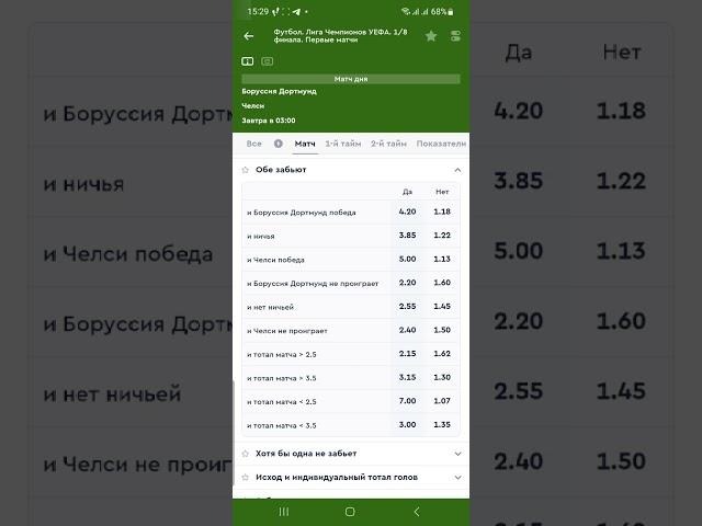 БОРУССИЯ ДОРТМУНД  - ЧЕЛСИ/ПРОГНОЗ/ФУТБОЛ/ЛИГА ЧЕМПИОНОВ/15.02.23