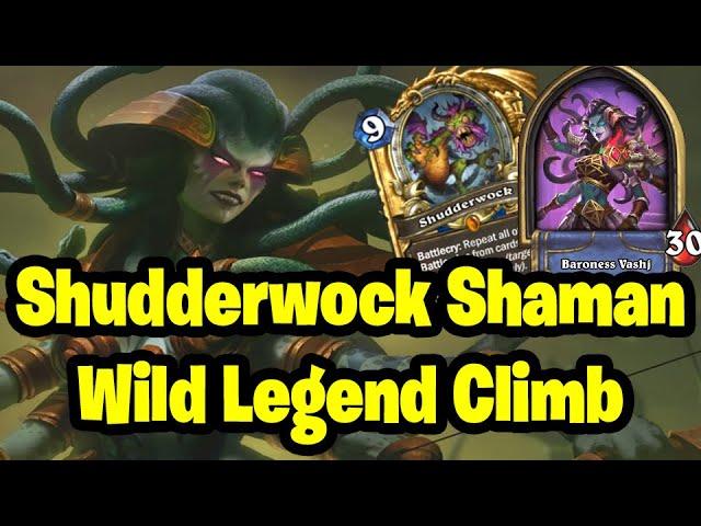 Wild Hearthstone | Castle Nathria | Shudderwock Shaman Legend Rank Climb.