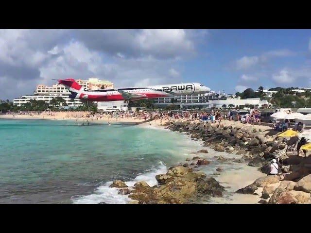 St. Maarten - The Lowest Plane Landing - SXM Maho - PAWA Airlines