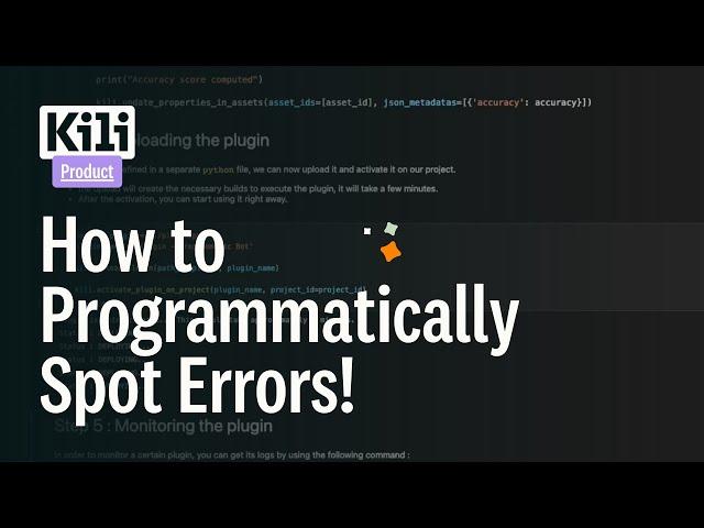 How to programmatically spot errors