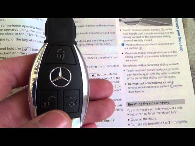 How To operate the OPEN & CLOSE Convenience feature on a MERCEDES BENZ C Class