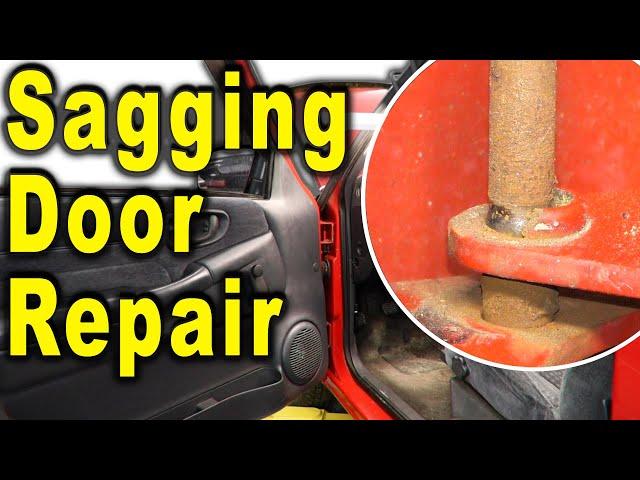 How to Replace Door Hinge Pin & Bushing ~ Fix Sagging Door