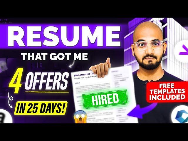 ATS Friendly Resume that got me 4 offers in 25 Days | Complete Resume Guide | in Tamil | Thoufiq M