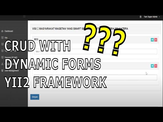 CREATE UPDATE DELETE WITH DYNAMIC FORMS IN YII - YII2 FRAMEWORK @AZZAKIART