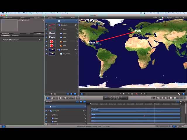 Create a simple travel map animation with Apple Motion 5