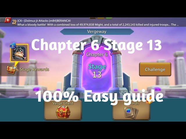 Lords mobile Vergeway chapter 6 Stage 13 easiest guide