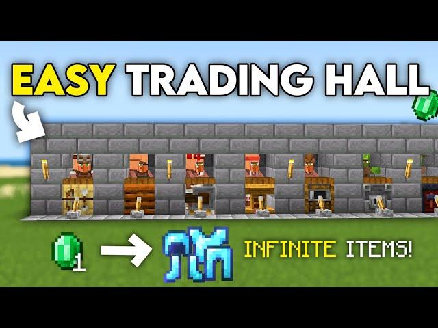 EASY VILLAGER TRADING HALL in 1.21 Minecraft Bedrock!