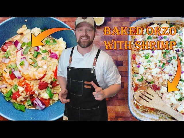 Baked Orzo with Shrimp and Vegetables