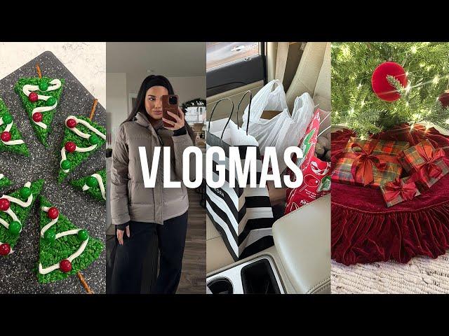 holiday gift shopping, wrapping gifts, christmas baking | VLOGMAS 2024