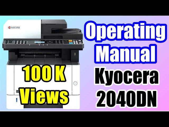 Kyocera 2040DN and 2540DN Setting And Operating Manual