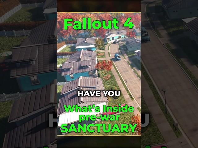 What's inside Pre-War SANCTUARY(?)  ||  FALLOUT 4  #fallout #fallout4 #shorts #gaming