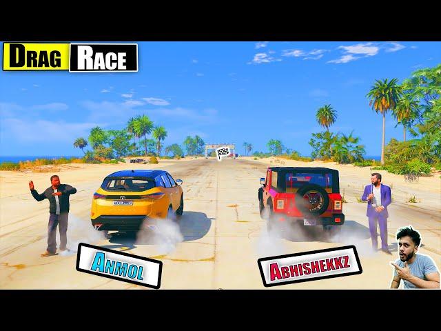 Abhishekkz Indian Cars Vs @AnmolgameX Indian Cars Drag Race GTA 5