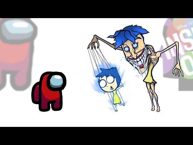 Mini Crewmate Kills Creepy INSIDE OUT 2 Characters | Among Us