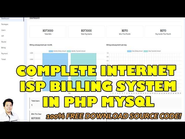 Complete ISP Billing System in PHP MySQL with Mikrotik API | Free Source Code Download