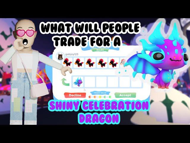 What people trade for a SHINY CELEBRATION DRAGON in OVERLOOK BAY | Roblox